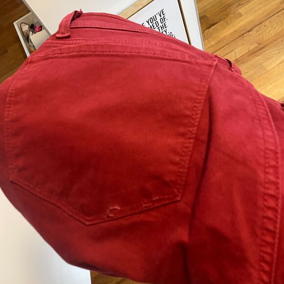 J Brand Black Cherry Red Slight Stretch Mid-Rise Skinny Leg Denim Jeans 27 - Picture 5 of 9